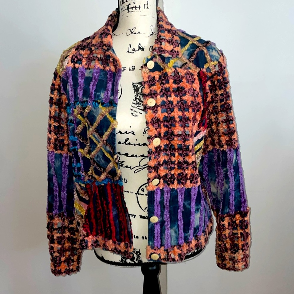Vintage 90's Sandy Starman Patchwork Boho Jacket